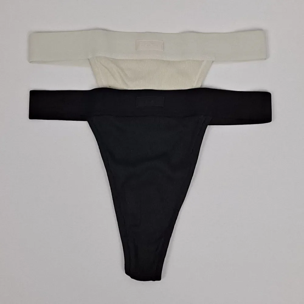 2 pair SKIMS ribbed thongs NWT‎